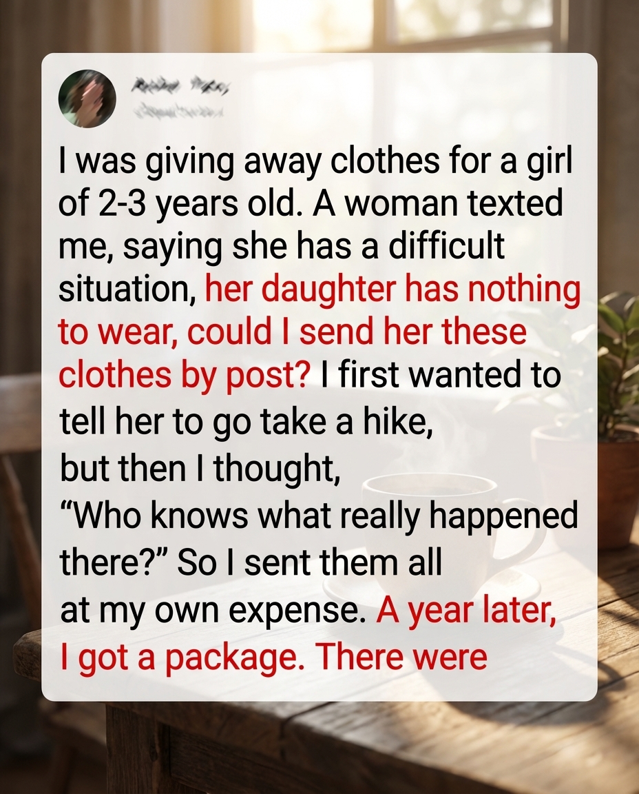 I Gave Away My Daughter’s Clothes — A Year Later, a Package Changed Everything