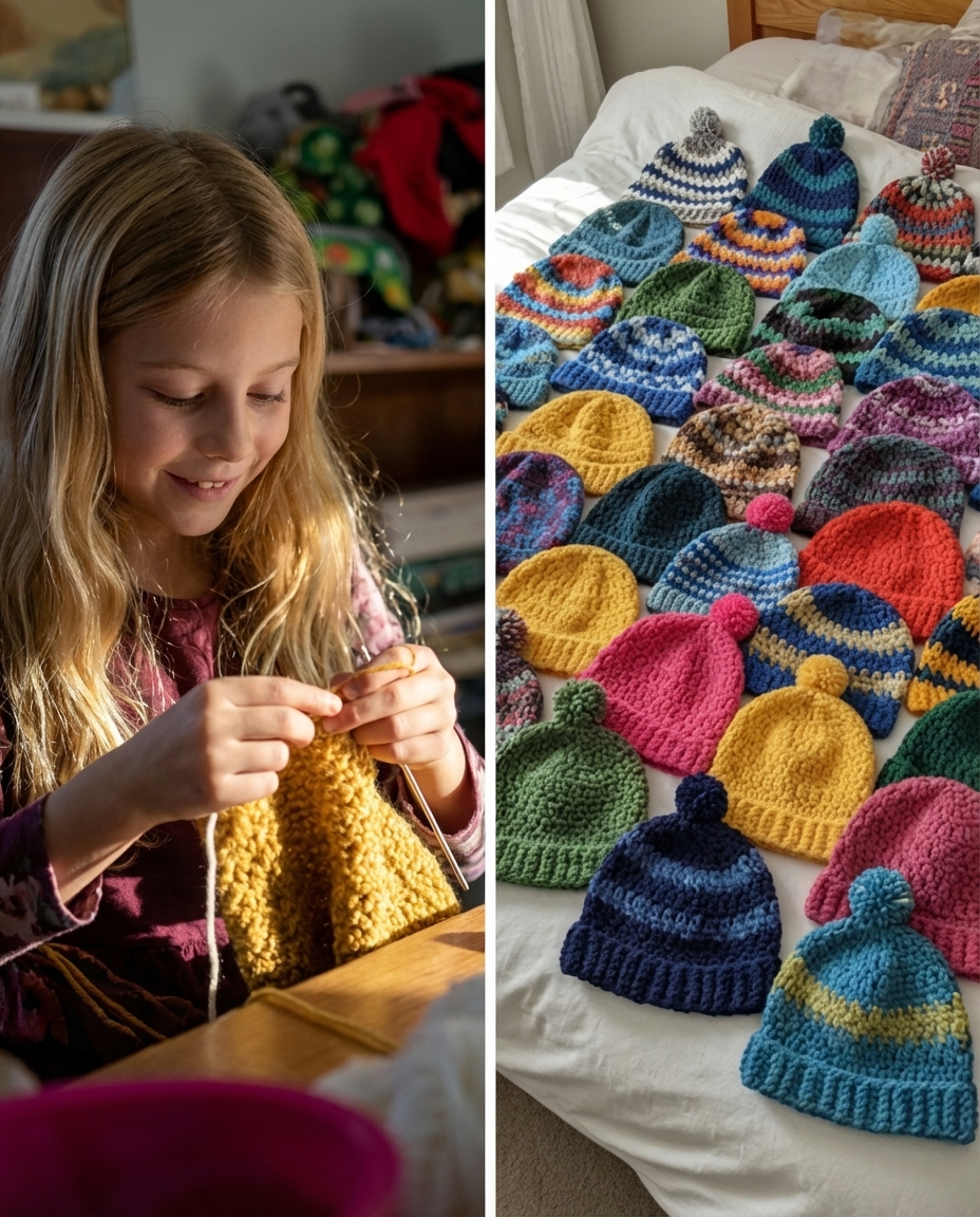 My Daughter Made 80 Hats for Sick Kids — One Heartless Act Changed Our Family Forever