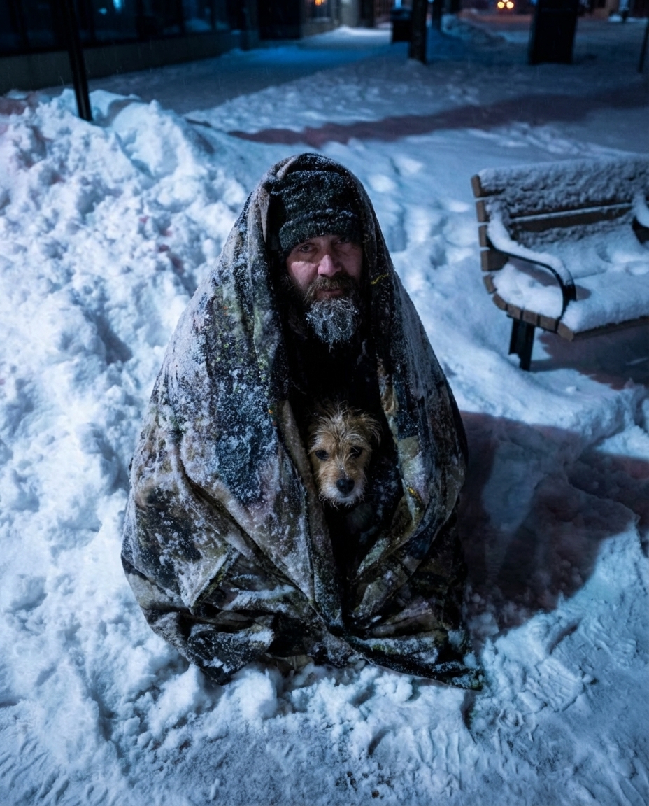 I Bought a Stranger Dinner on a Freezing Night — the Note He Gave Me Changed My Life Forever